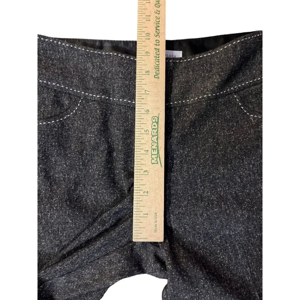 White House Black Market Womens 8 Used Black Gray Tweed Capri Pants - Picture 12 of 14